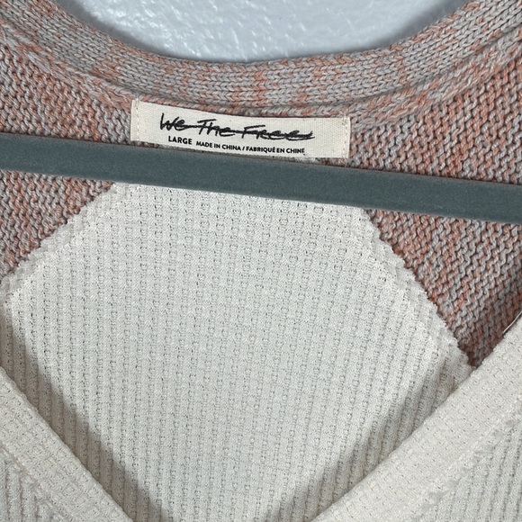 Free People We the Free Sweet Confessions Waffle knit sweater balloon sleeve - Picture 3 of 6